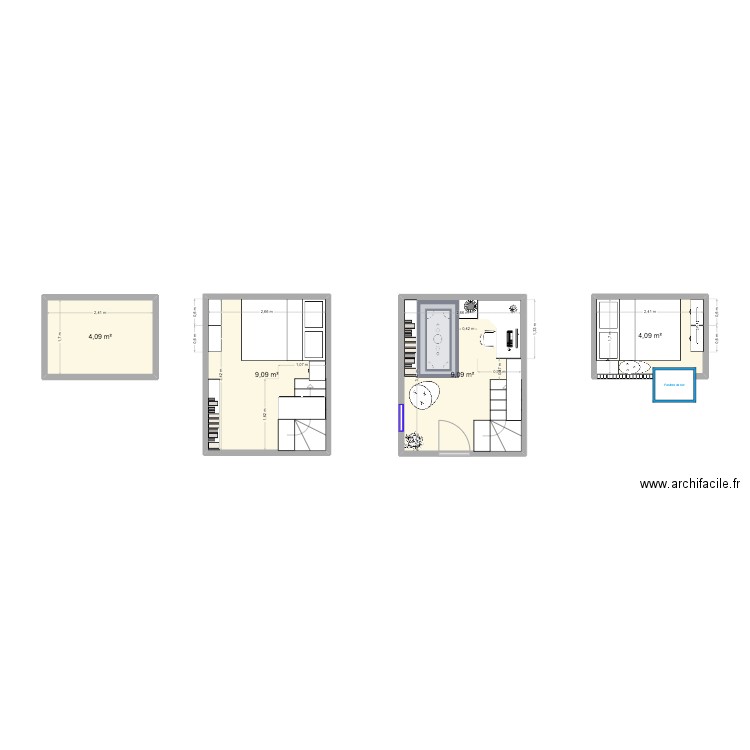 chambre melvil. Plan de 5 pièces et 35 m2