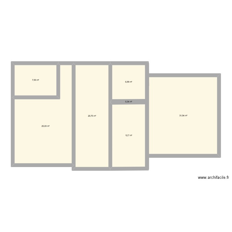 plan tinchon. Plan de 7 pièces et 106 m2