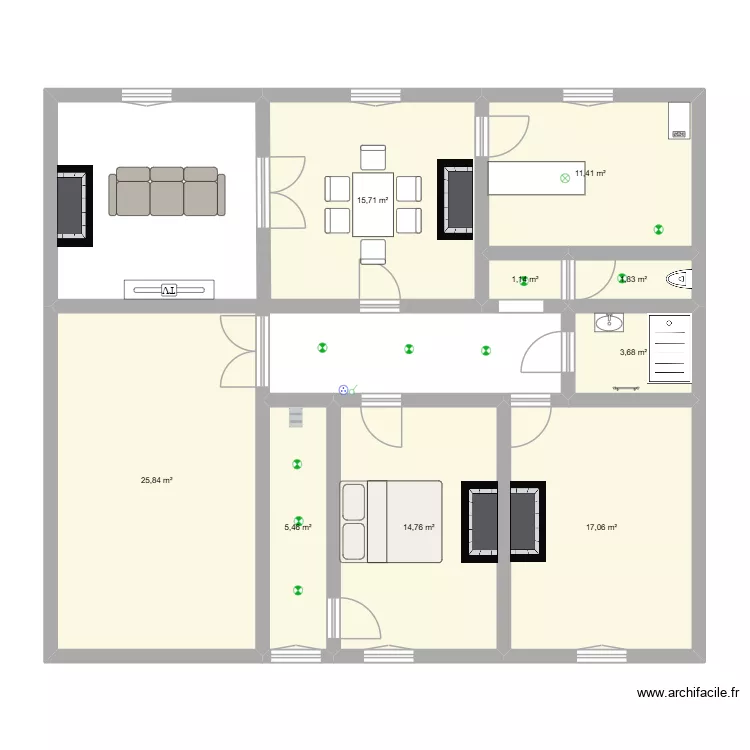Guimbaud Degache. Plan de 9 Pièces et 97 m² Guimbaud Degache. Plan de 9 Pièces et 97 m²