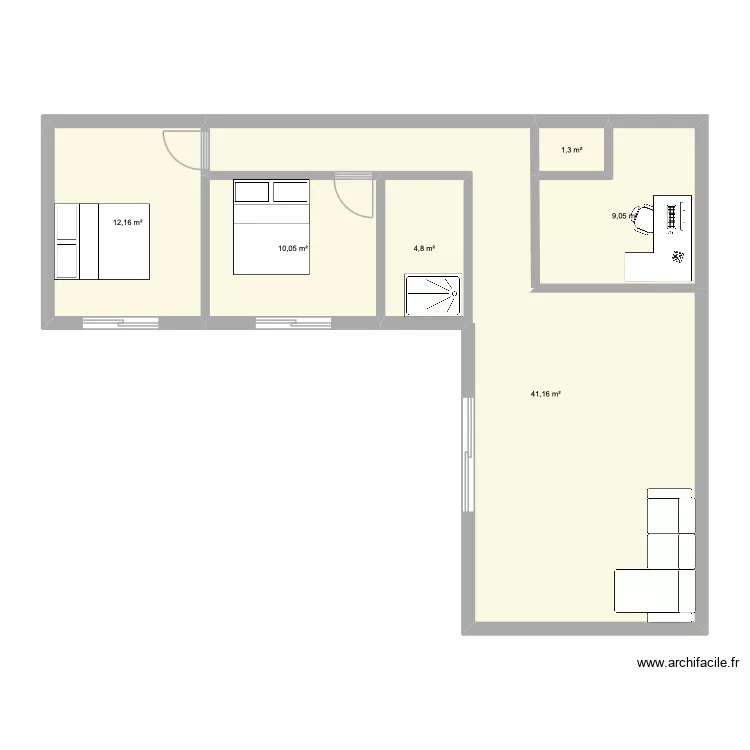 lsf. Plan de 6  et 79 m²