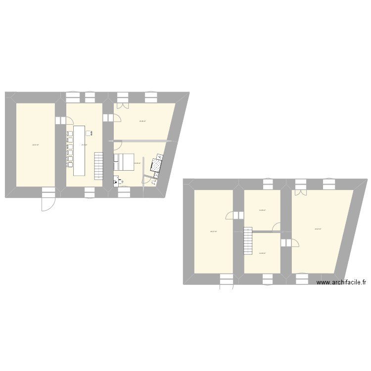 N8 le chateau. Plan de 4 pièces et 99 m2