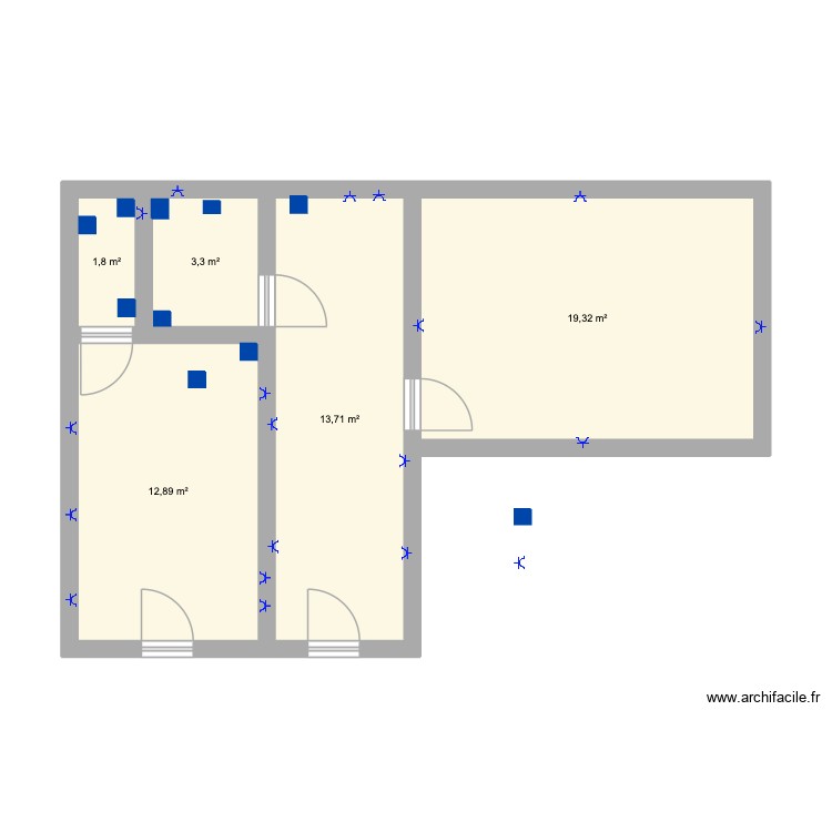 2 salon. Plan de 0 pièce et 0 m2