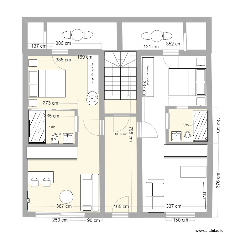 appartement Airbnb. Plan de 0 pièce et 0 m2