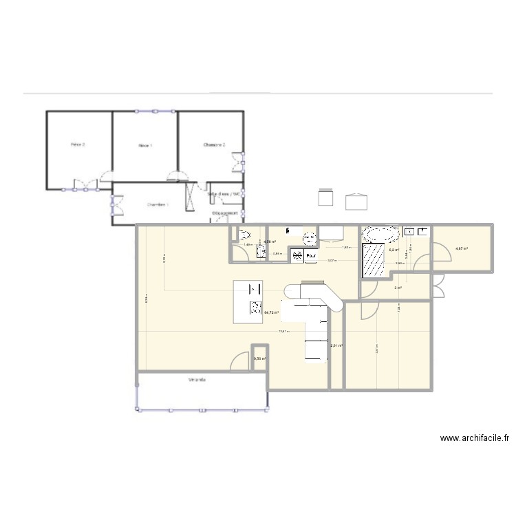 origine10. Plan de 7 pièces et 86 m2