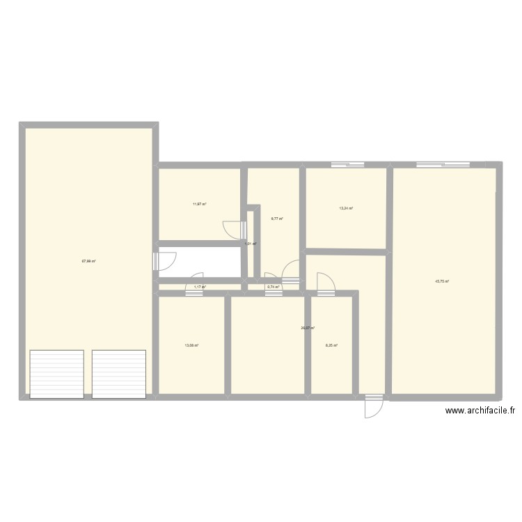 maison. Plan de 11 pièces et 199 m2
