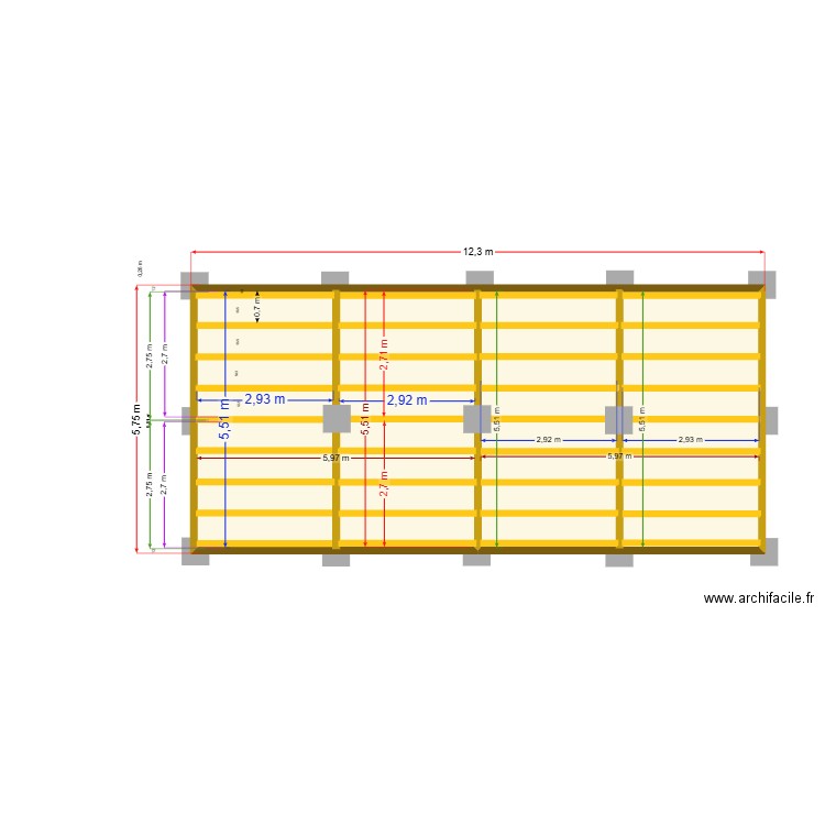 OK  2 PLAN PLACHER BOIS. Plan de 1 pièce et 66 m2