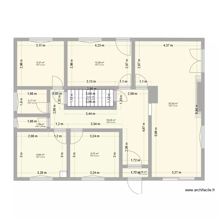 Plan Maison Fraisp. Plan de 10  et 99 m²