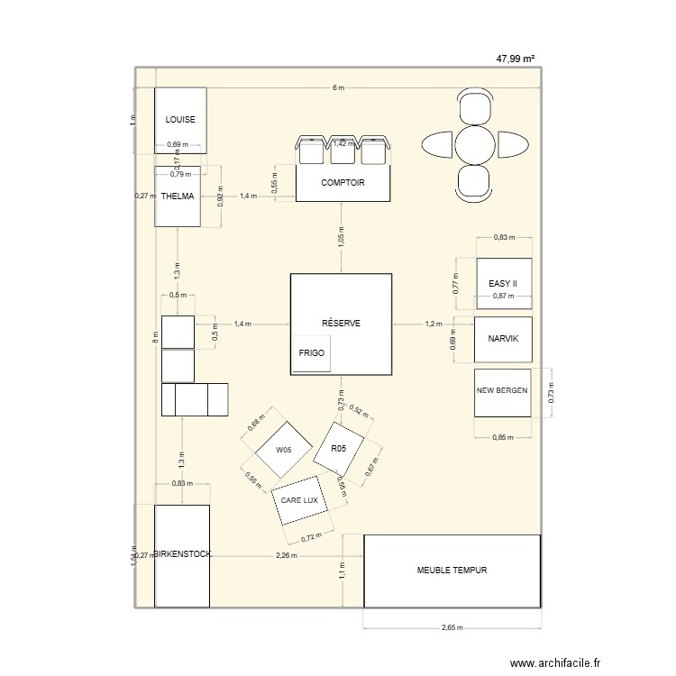 SALON AUTONOMIC 2025. Plan de 1 pièce et 48 m2