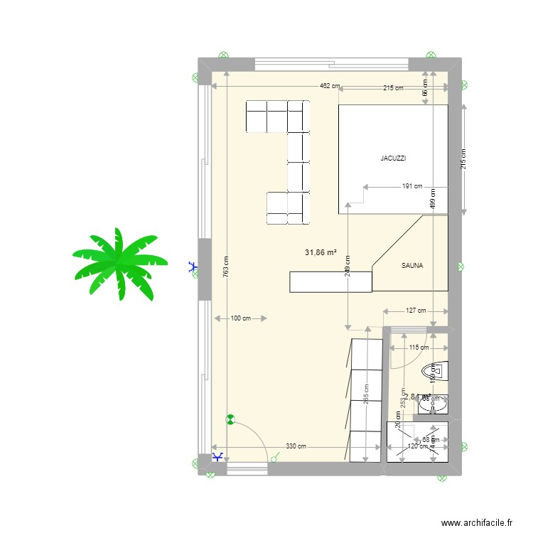 ANNEXE b3. Plan de 2 pièces et 35 m2