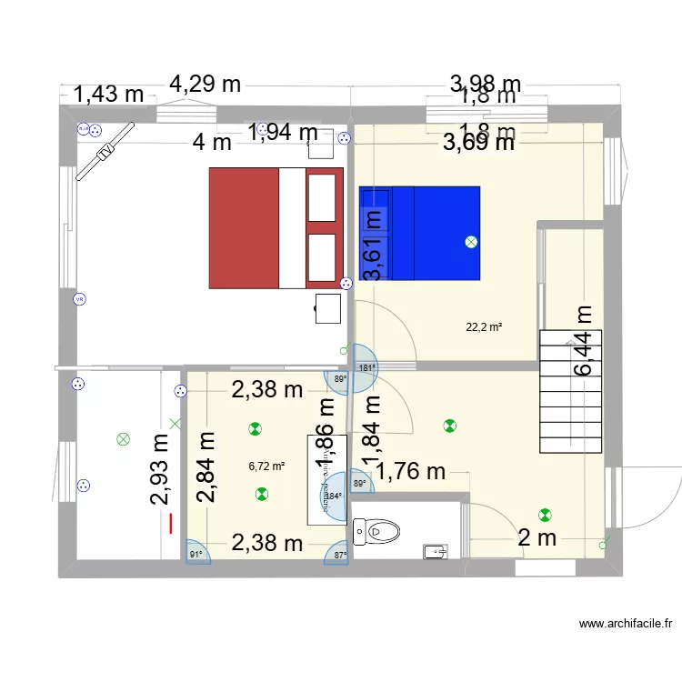 agrandissement. Plan de 