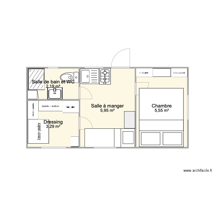 Mobilhome + meubleq. Plan de 0 pièce et 0 m2