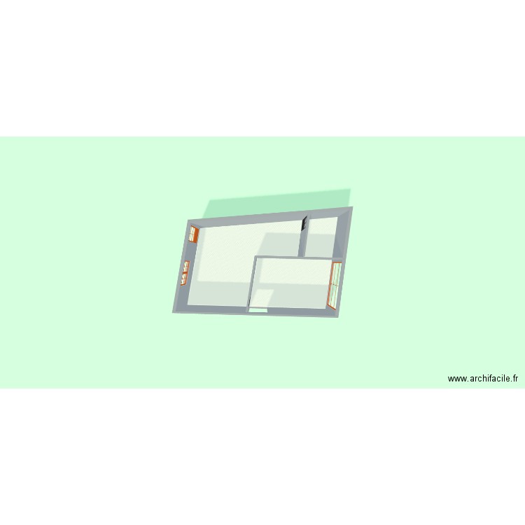 ATELIER. Plan de 1 pièce et 54 m2