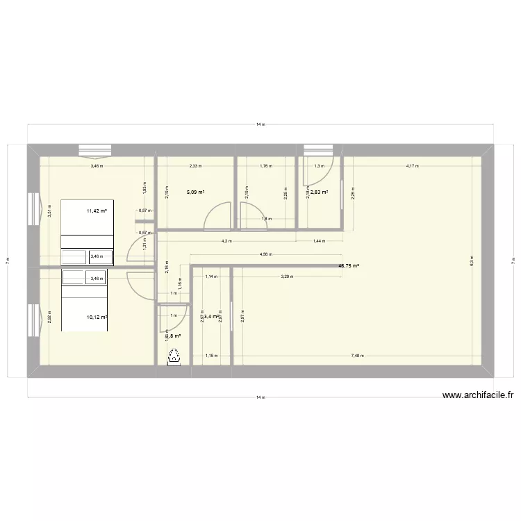 AURELIE. Plan de 7 et 81 m² AURELIE. Plan de 7 et 81 m²
