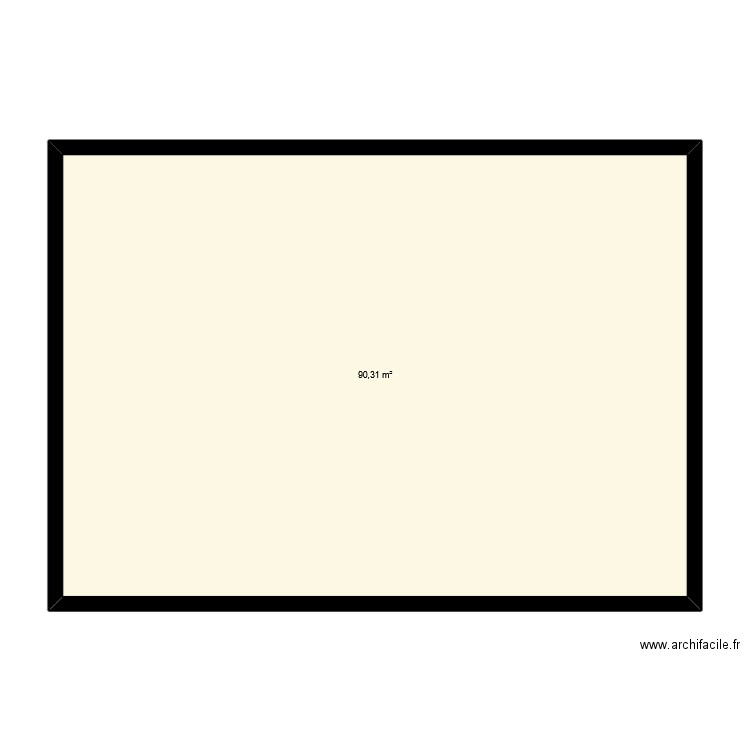 BEAUFILS. Plan de 1 pièce et 90 m2