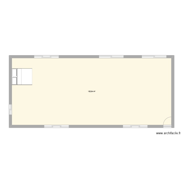 Maison rénovation grange. Plan de 1 pièce et 101 m2