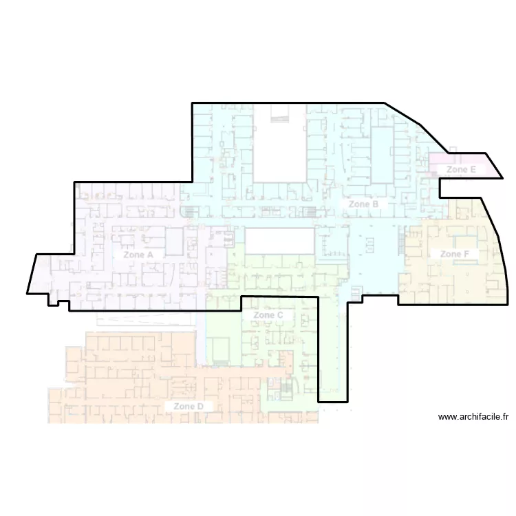 MCO RDC zones ABEF + C 2008. Plan de 