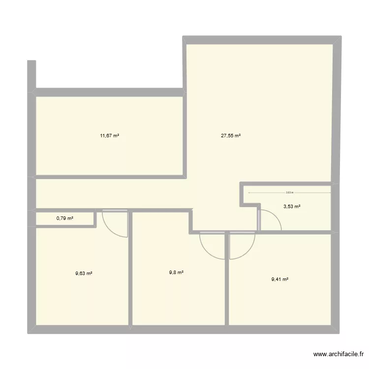 Projet immo2 new. Plan de 12  et 71 m²
