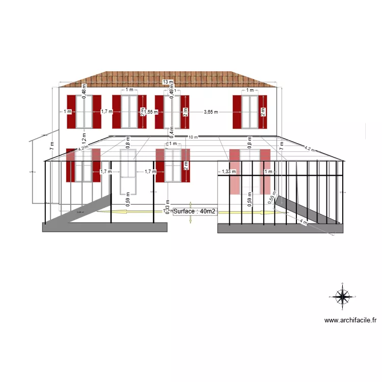 Fermeture Veranda V60.1. Plan de 
