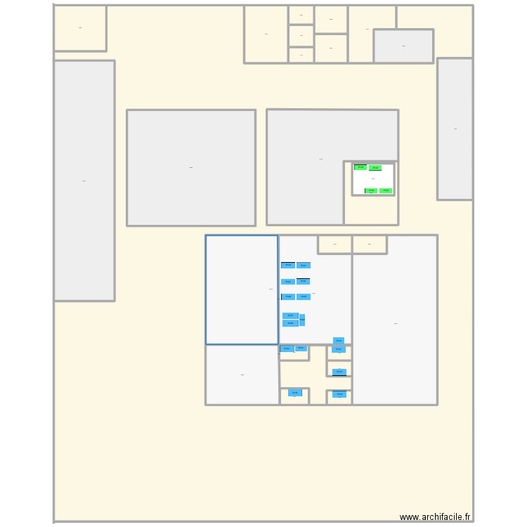 plan poste. Plan de 29 pièces et 5332 m2