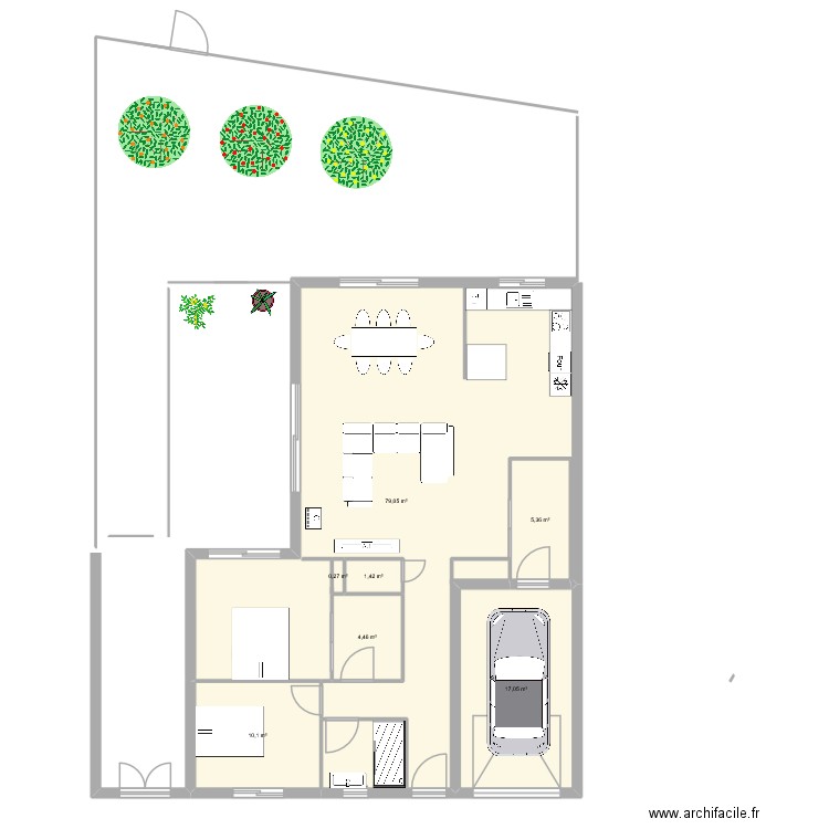 luciniere 3. Plan de 7 pièces et 118 m2