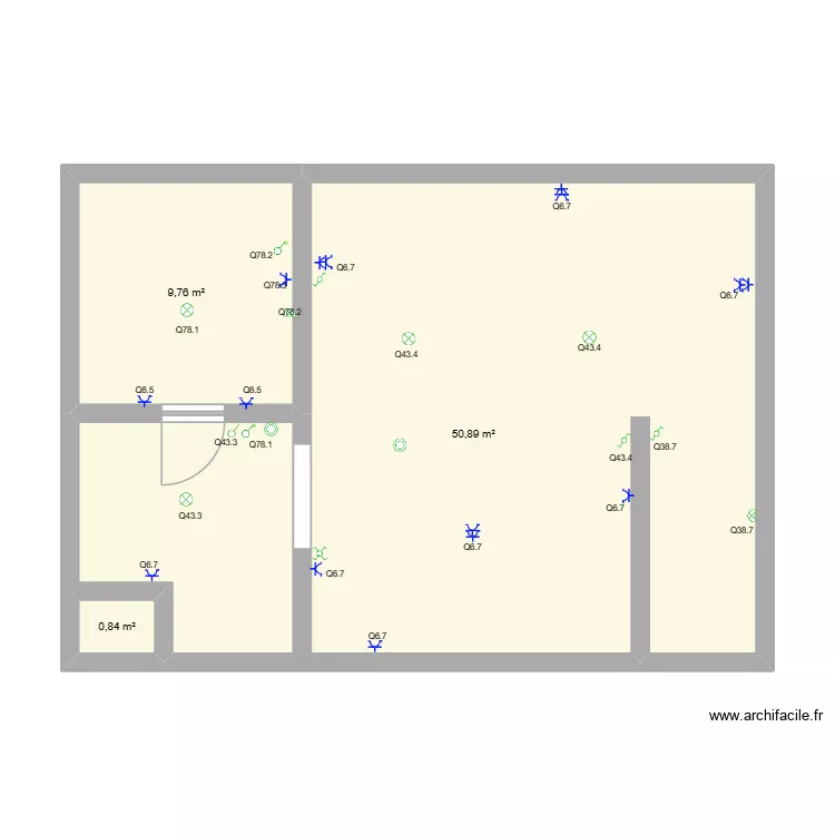 PLAN grenier philipeville. Plan de 3  et 61 m²