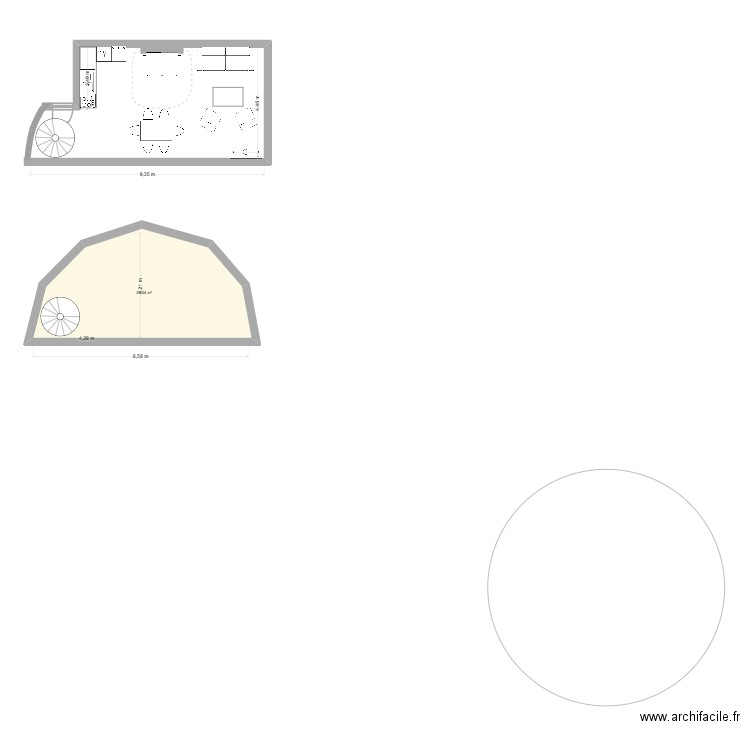 Didou. Plan de 1 pièce et 29 m2