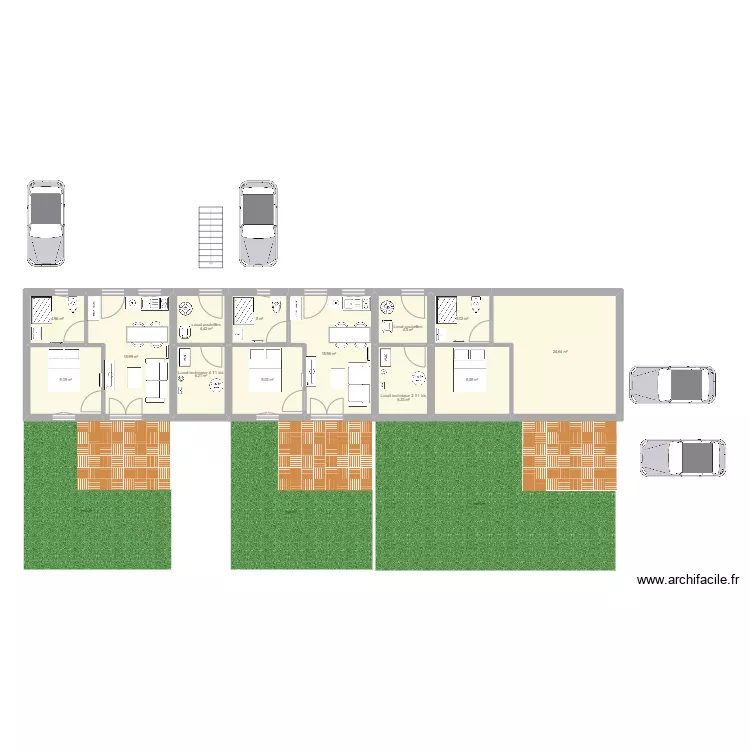 Immeuble 6 apparts. Plan de Immeuble 6 apparts. Plan de
