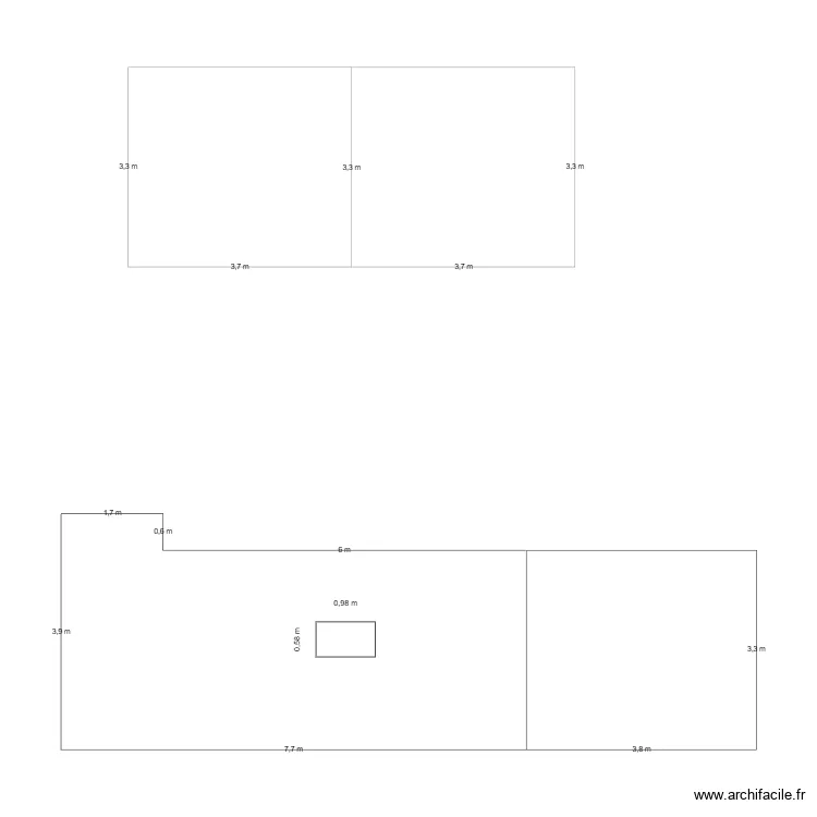 Chalet Saxon. Plan de 