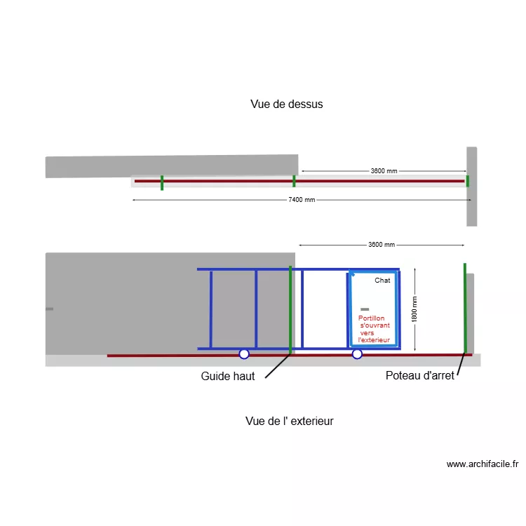 plan pose rail maçonneries 360 cm. Plan de plan pose rail maçonneries 360 cm. Plan de
