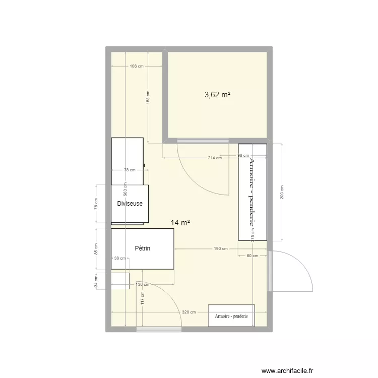 Installation Redoute Pizza. Plan de 