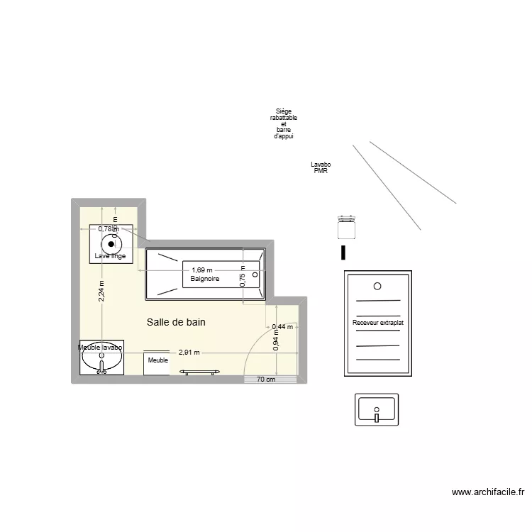 DORVILLERS existant. Plan de 