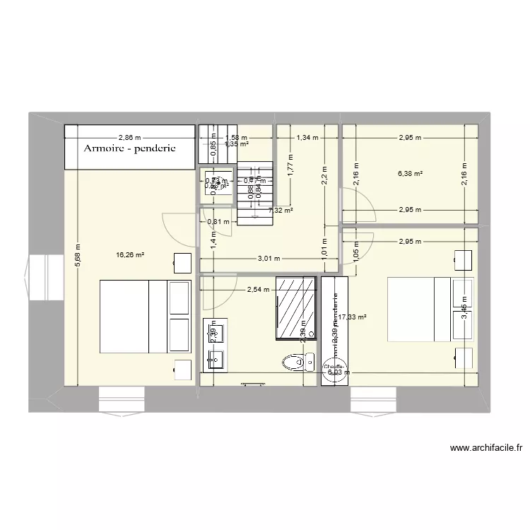 3&egrave;me &eacute;tage Pierre. Plan de 