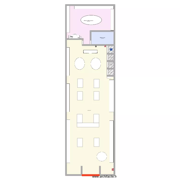 KimK. Plan de 7  et 308 m²