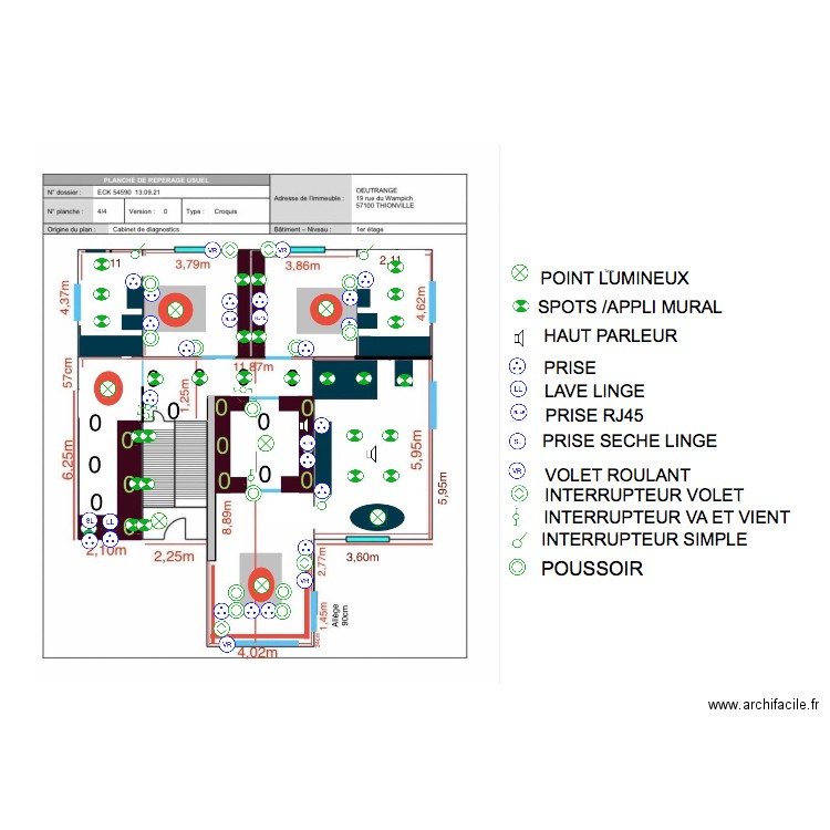 OETRANGE 1ER ETAGE flo officiel. Plan de 0 pièce et 0 m2