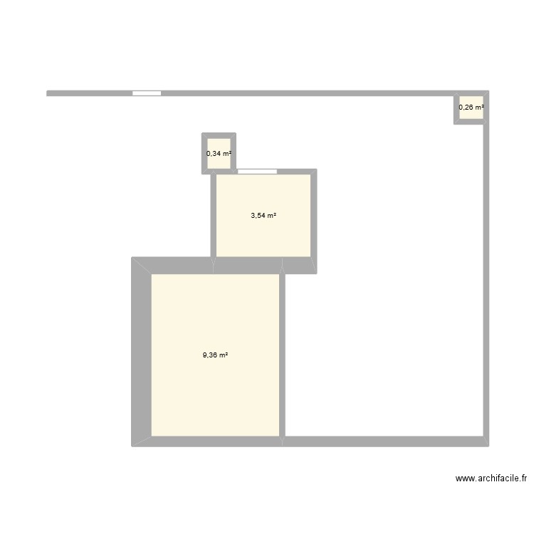 nino. Plan de 4 pièces et 14 m2