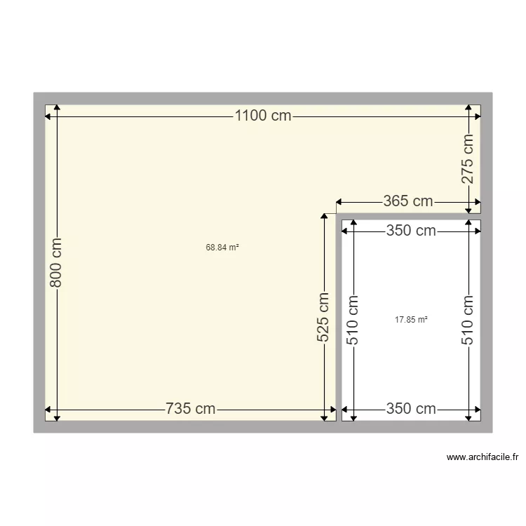 39 Bois. Plan de 2 et 87 m² 39 Bois. Plan de 2 et 87 m²