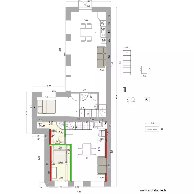 GUERINIERE. Plan de 7 et 67 m² GUERINIERE. Plan de 7 et 67 m²