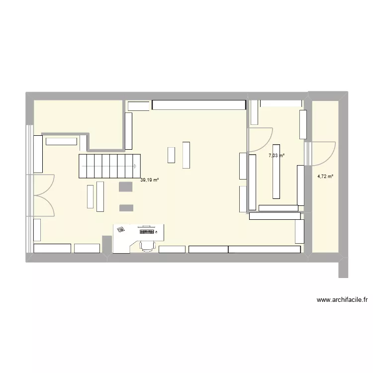 Plan de mon UC. Plan de 3  et 51 m²