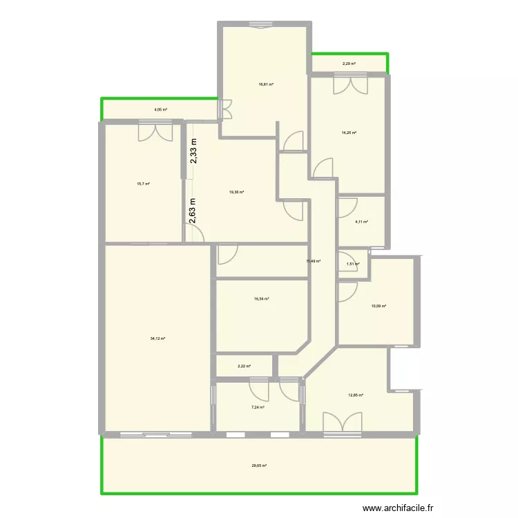 Solonos 100 plan Flo. Plan de 16  et 202 m²