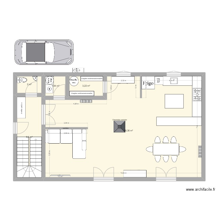 maisons int RDC. Plan de 15 pièces et 266 m2