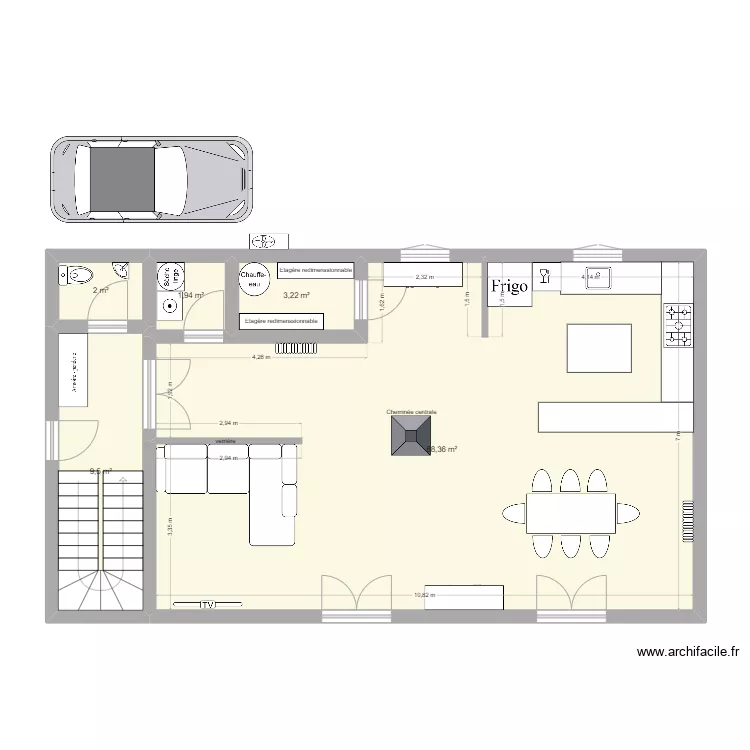 maisons int RDC. Plan de 