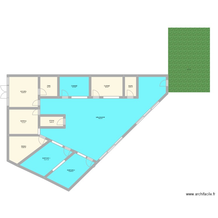 plan gwen landivisiau. Plan de 11 pièces et 174 m2