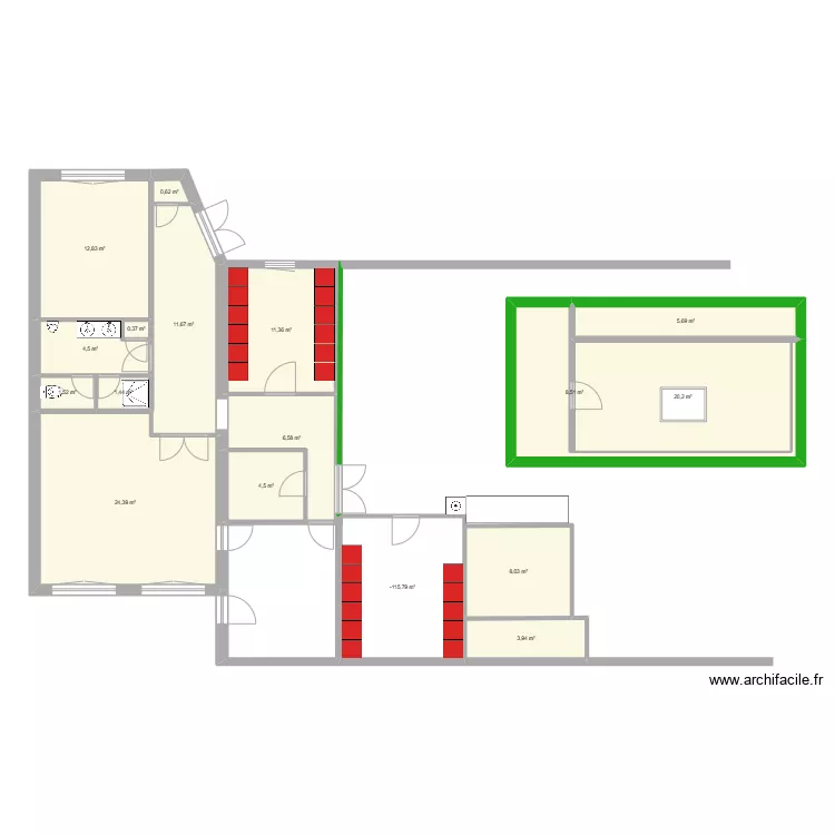 Valli&egrave;re - Etat des lieux. Plan de 