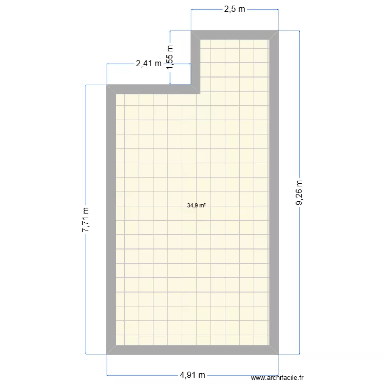 MULTI. Plan de 1  et 35 m²