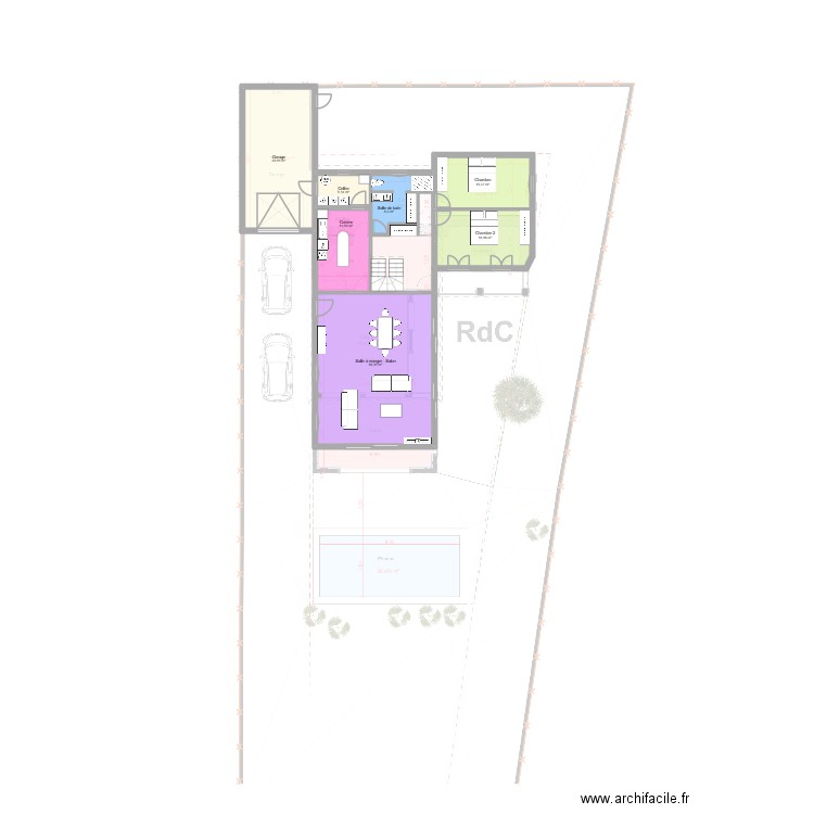 carqueiranne rdc. Plan de 7 pièces et 146 m2