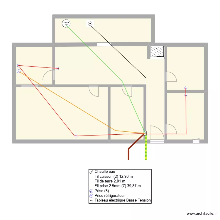 alexandrina pc. Plan de 8 pièces et 98 m²