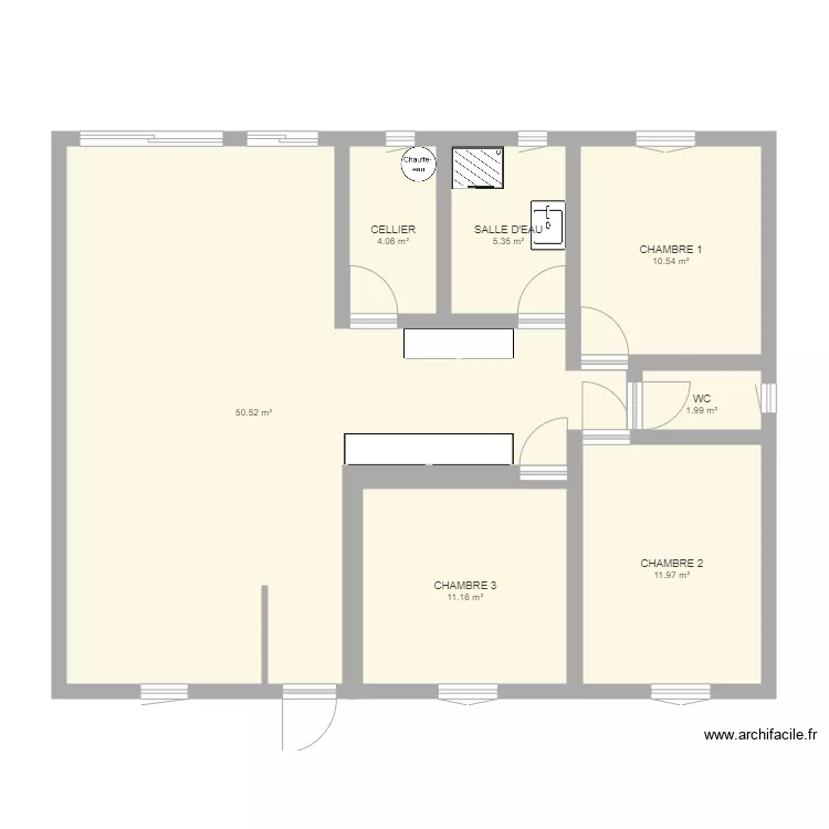 PLAN ROSIERES. Plan de 7  et 96 m²