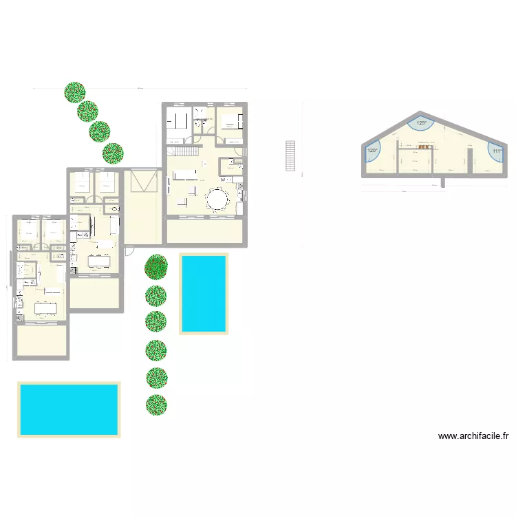 chalet 3. Plan de 