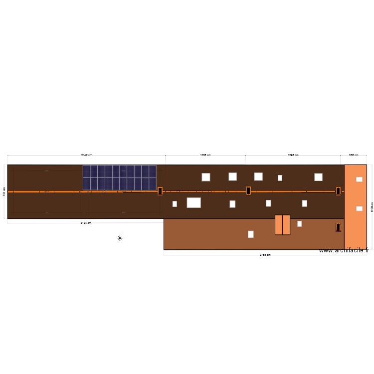 Plan de Masse La loge Toiture Aprés modif. Plan de 3 pièces et 188 m2