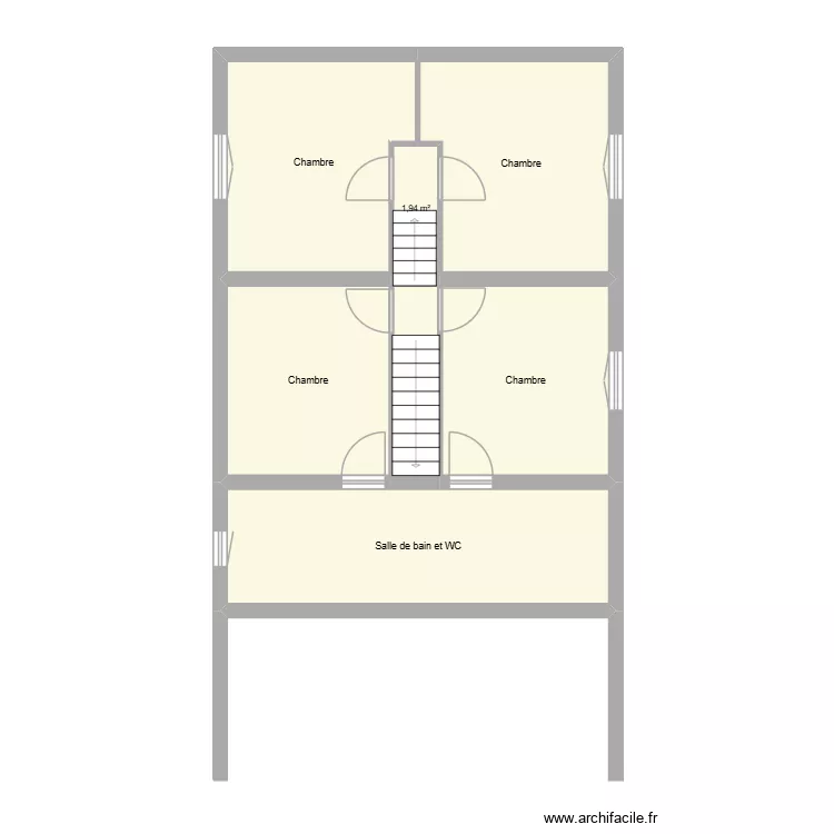 LOPES Etage. Plan de 7  et 66 m²